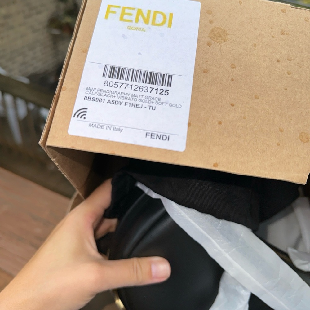 Fendi fensigraphy mini crossbody NWB black - Picture 16 of 16